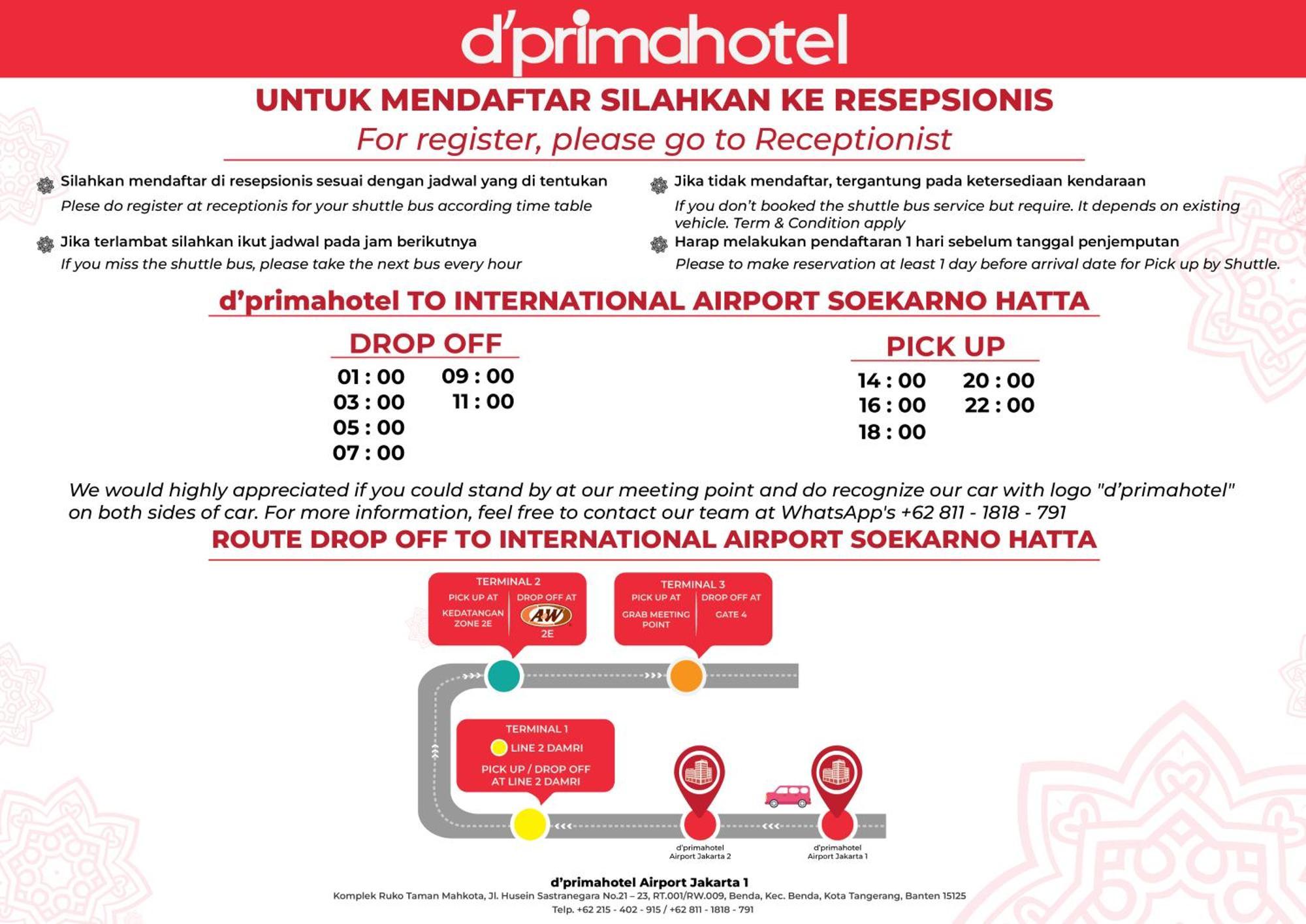 D'Primahotel Airport Jakarta 1 Tangerang Buitenkant foto